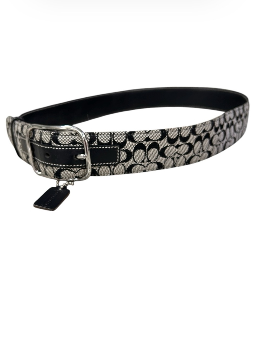 Coach signature jacquard belt size XL